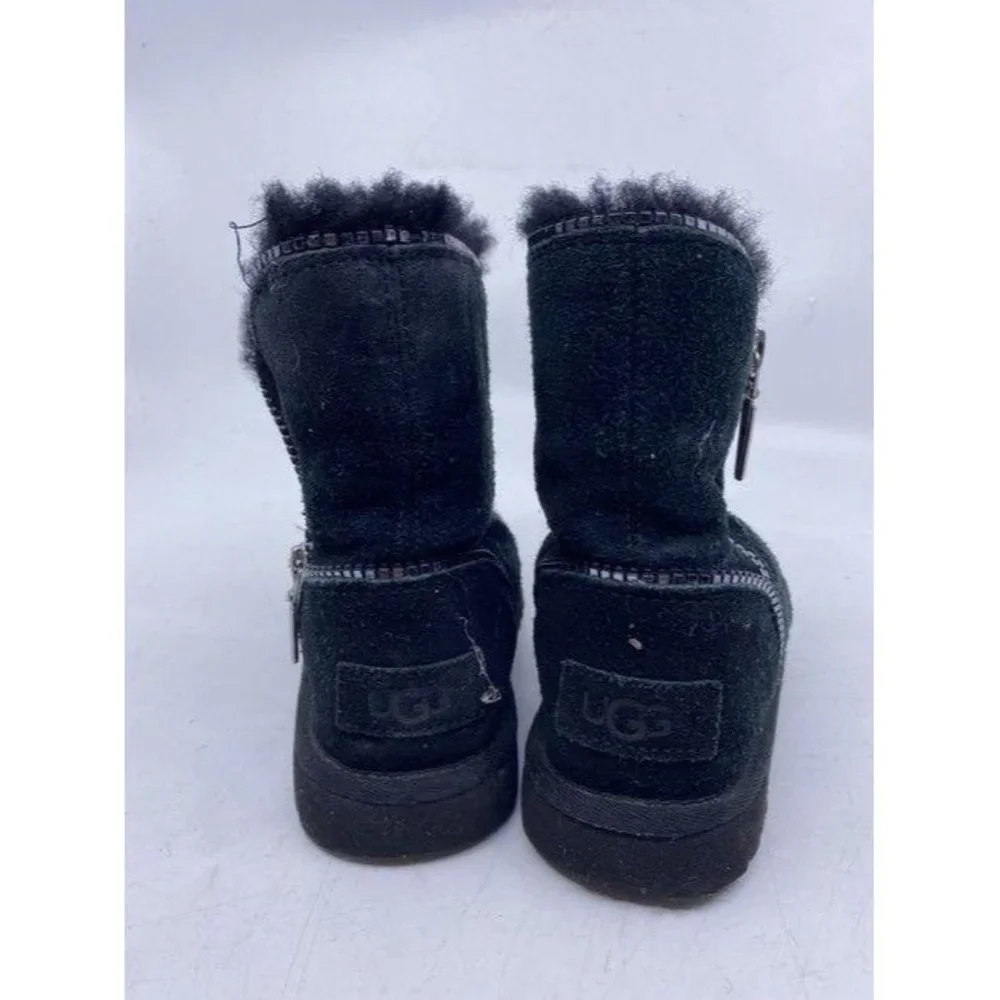 Ugg Australia Black Kids Zipper Accent Bootsbootie